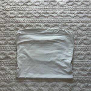 White Strapless Bandeau Top